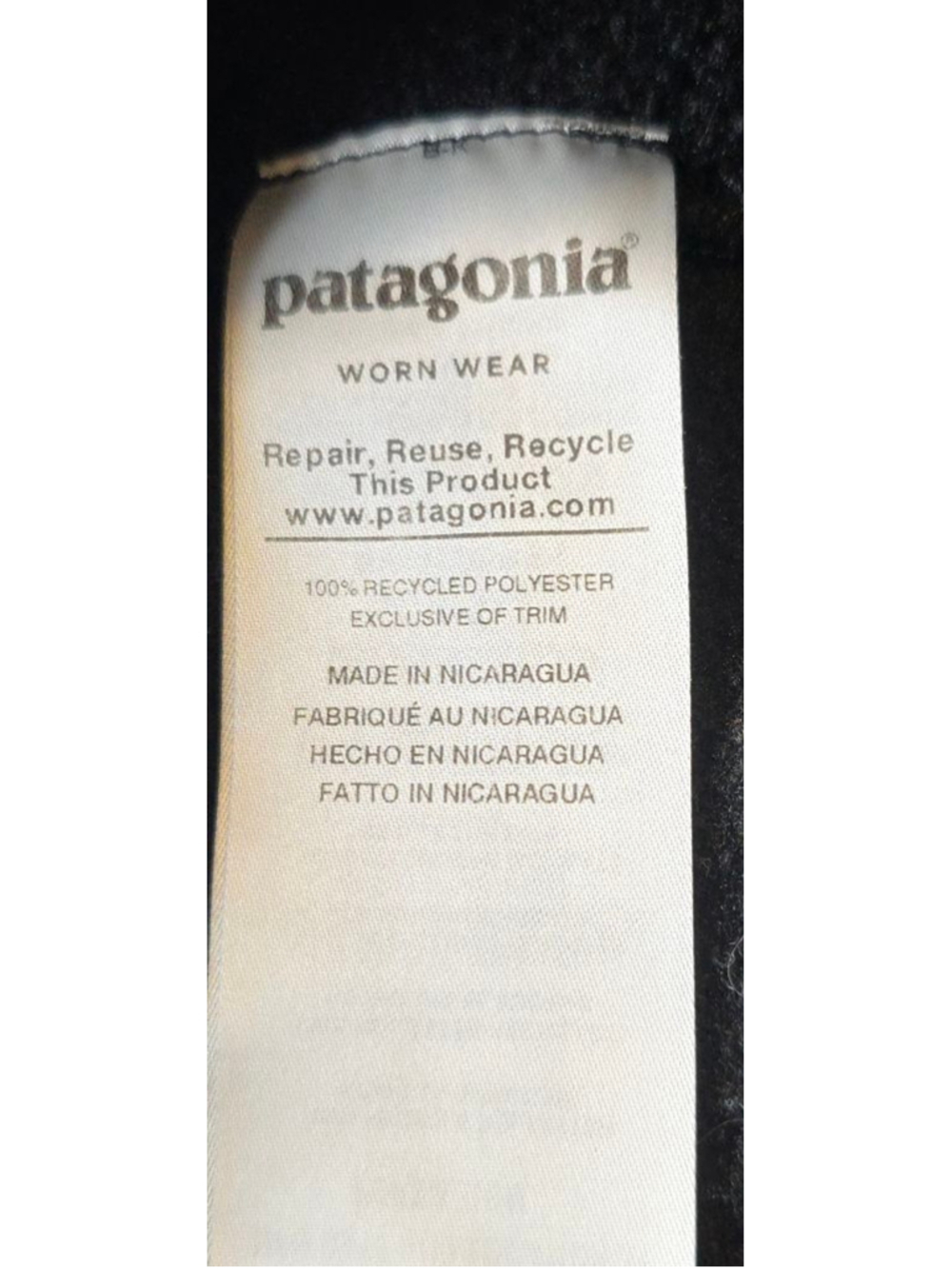 Patagonia Synchilla Vest Mens Large Black Fleece Full Zip Hiking Gorp - Picture 5 of 7